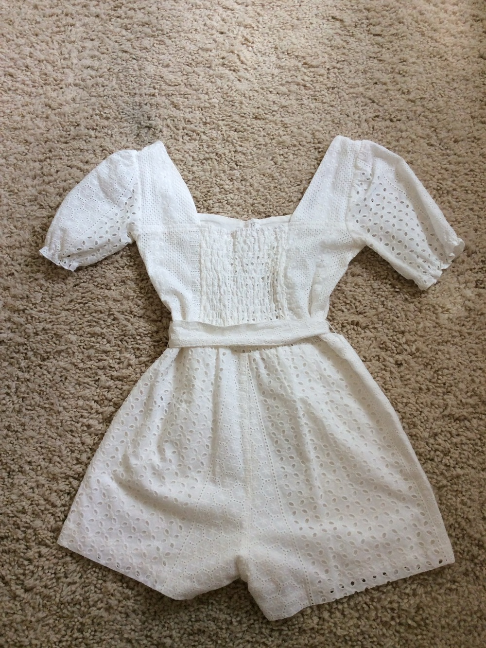 Blank NYC White Eyelet Puff Sleeve Romper - Picture 7 of 9